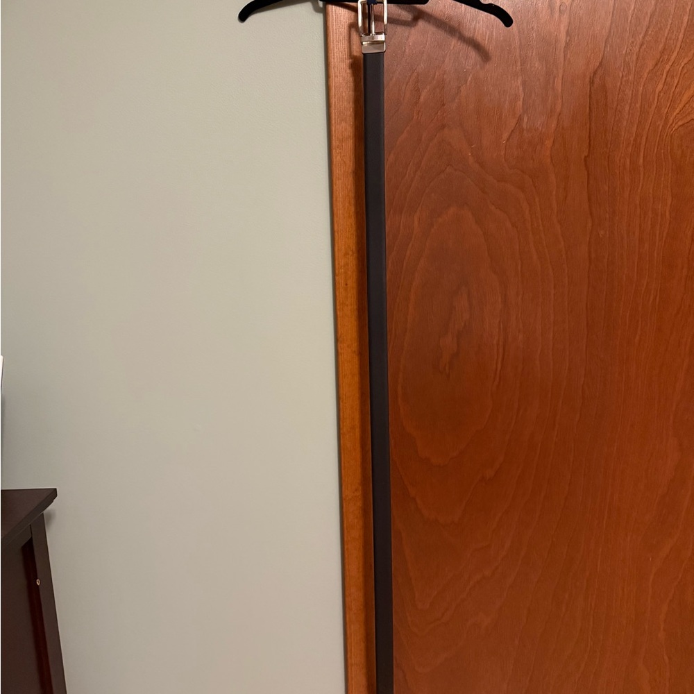 Sleek Black Leather Belt